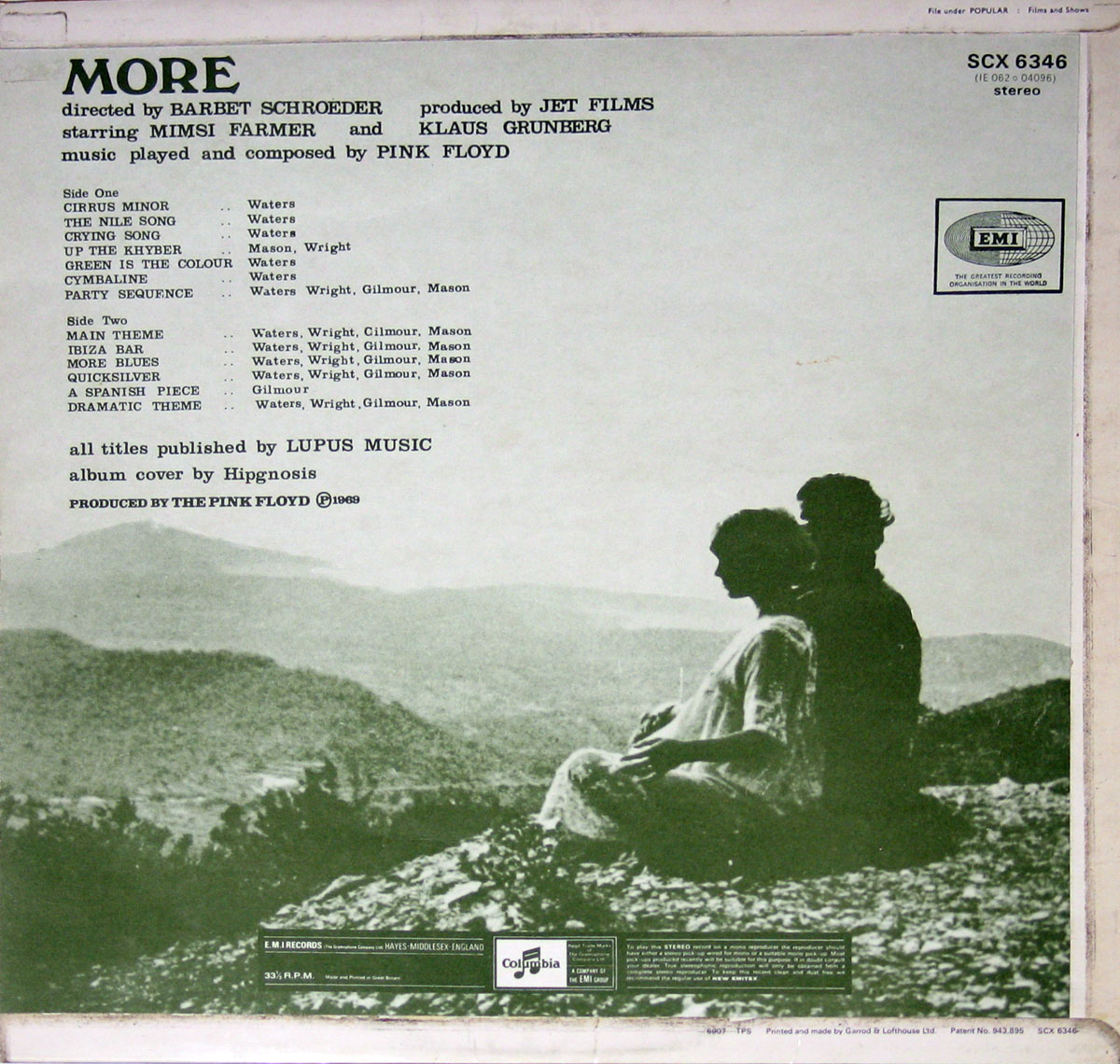 High Resolution Photo #2 Pink Floyd More Movie Soundtrack GB 